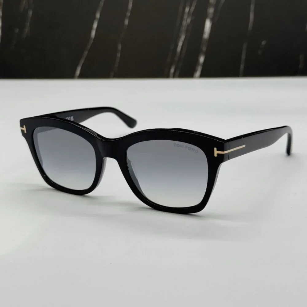 NEW TOM FORD LAUREN-02 TF614 01C WOMEN BLACK SUNGLASSES TOM FORD FT0614/S